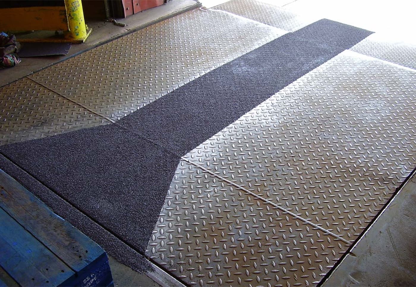 Process floor resurfaced with a chemical-resistant anti-slip system by a certified Belzona applicator