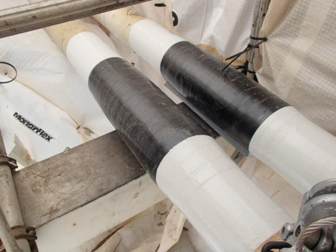 Active leak sealed on wetted steel