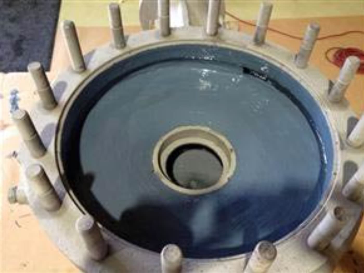 Restored wetted surface and clearances inside a rebuilt pump