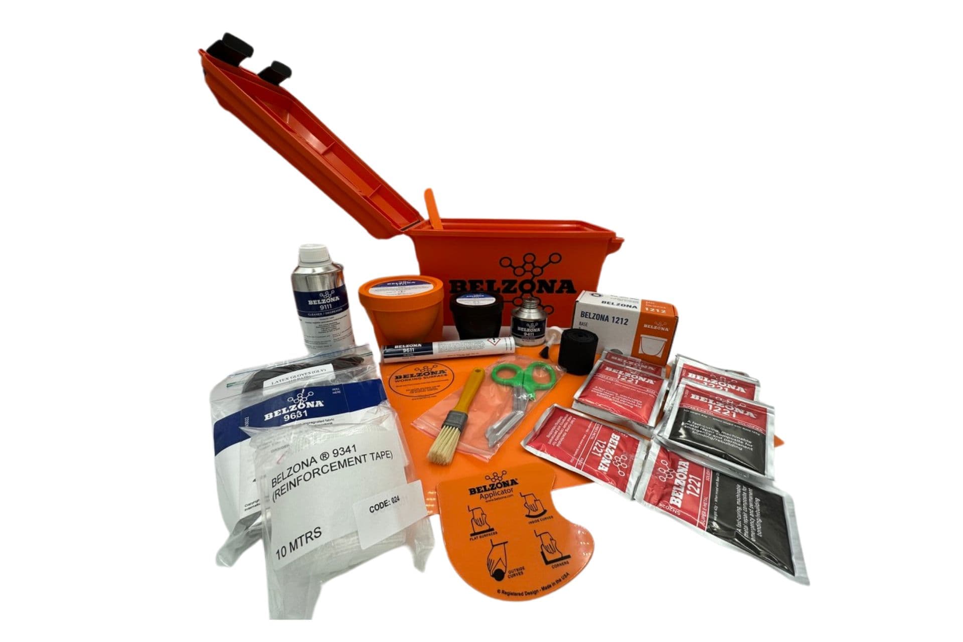 Belzona ERK-1L Emergency Repair Kit — repair kit contents and lockable toolbox