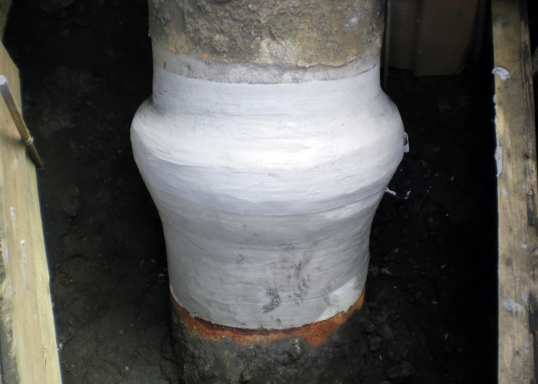 Leaking pipe sealed