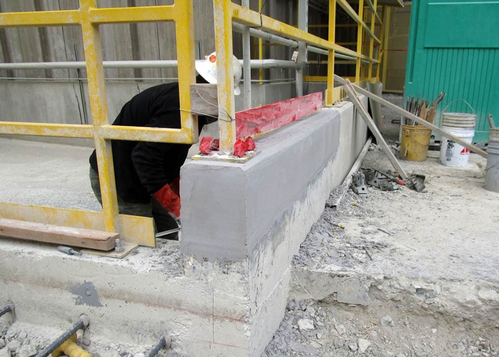 Belzona 4154 wall rebuild application complete with Belzona 4111 as a top coat