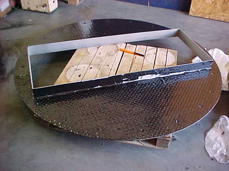 Plate coated with Belzona 4341 (Magma CR3) for excellent resistance to the hot acids